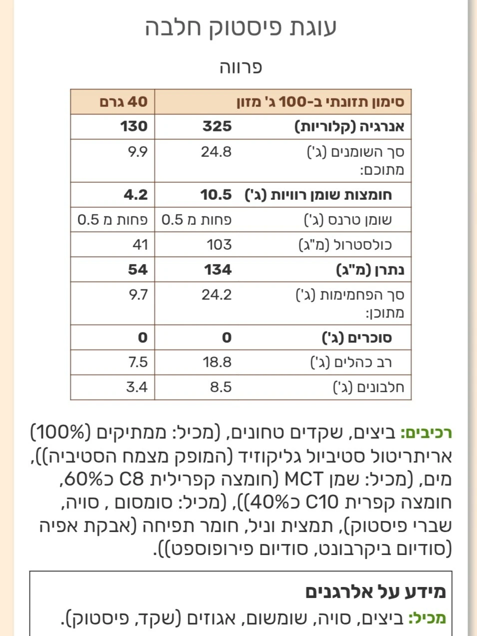 עוגה בחושה פיסטוק 