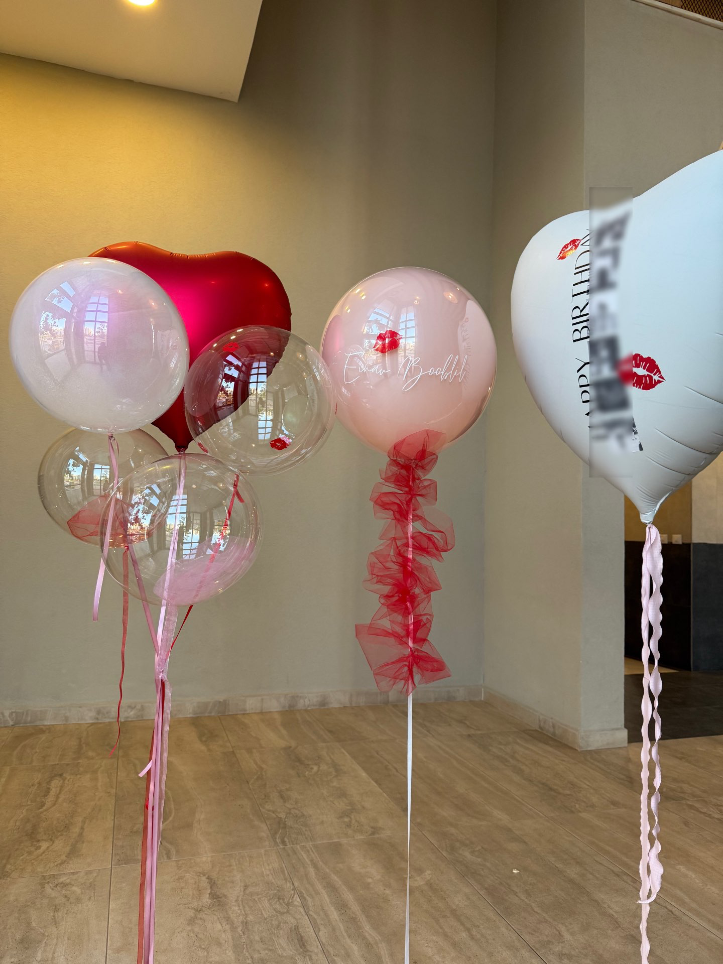 סט בלונים נשיקות ורוד | VALI