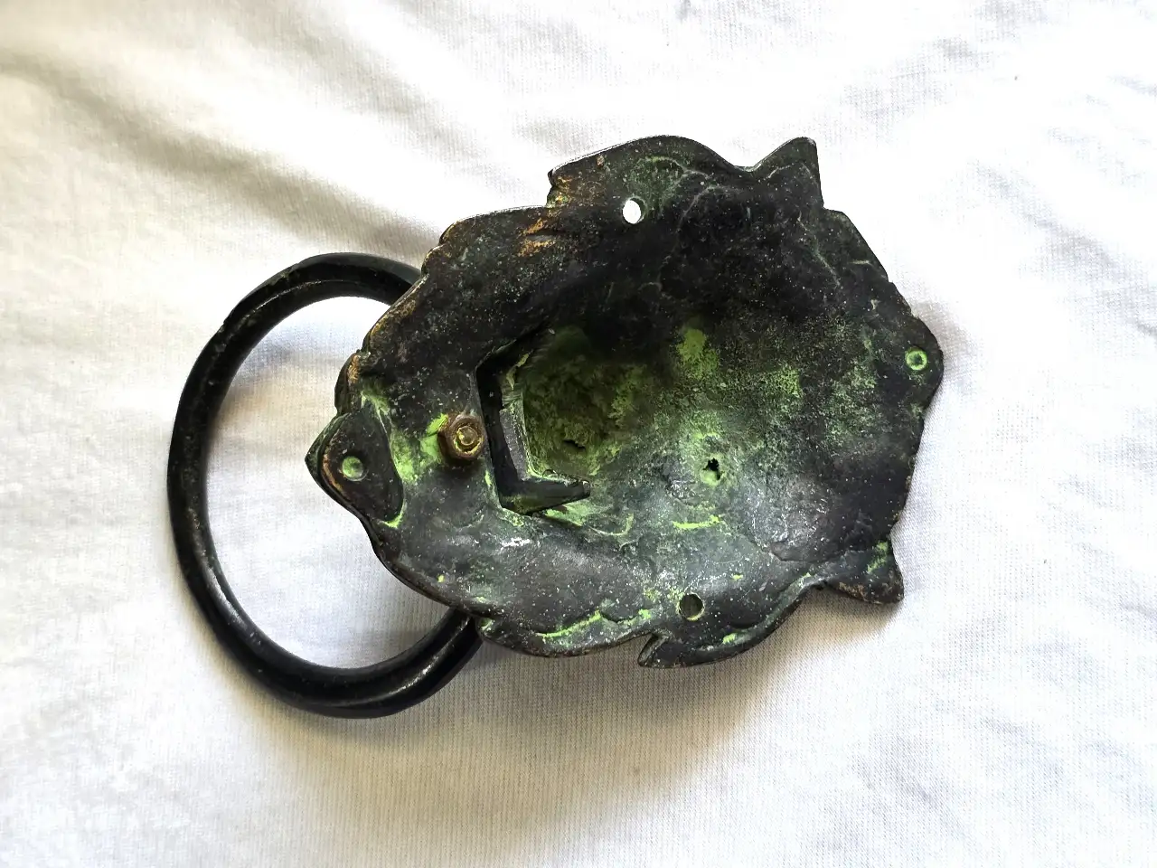 נוקש דלת ברונזה ראש אריה, אורך 18 ס"מ