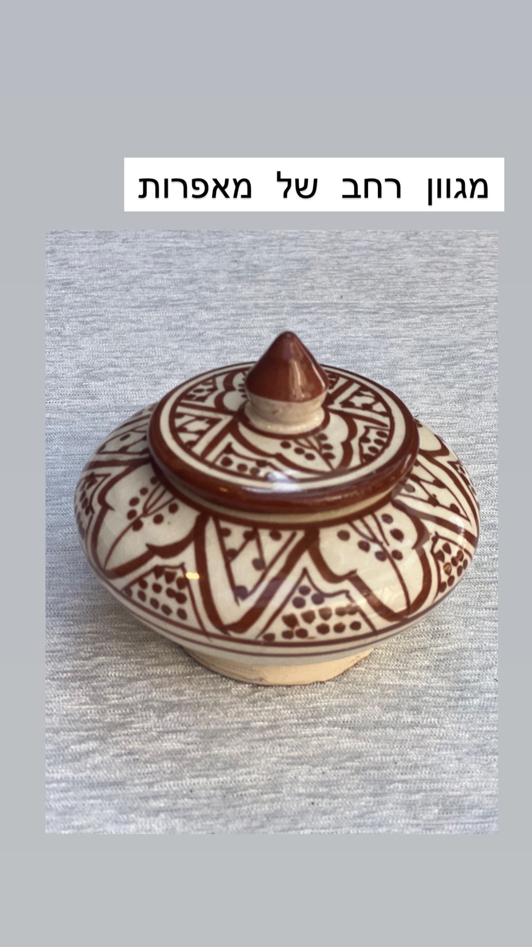 מאפרה עם מכסה חום 