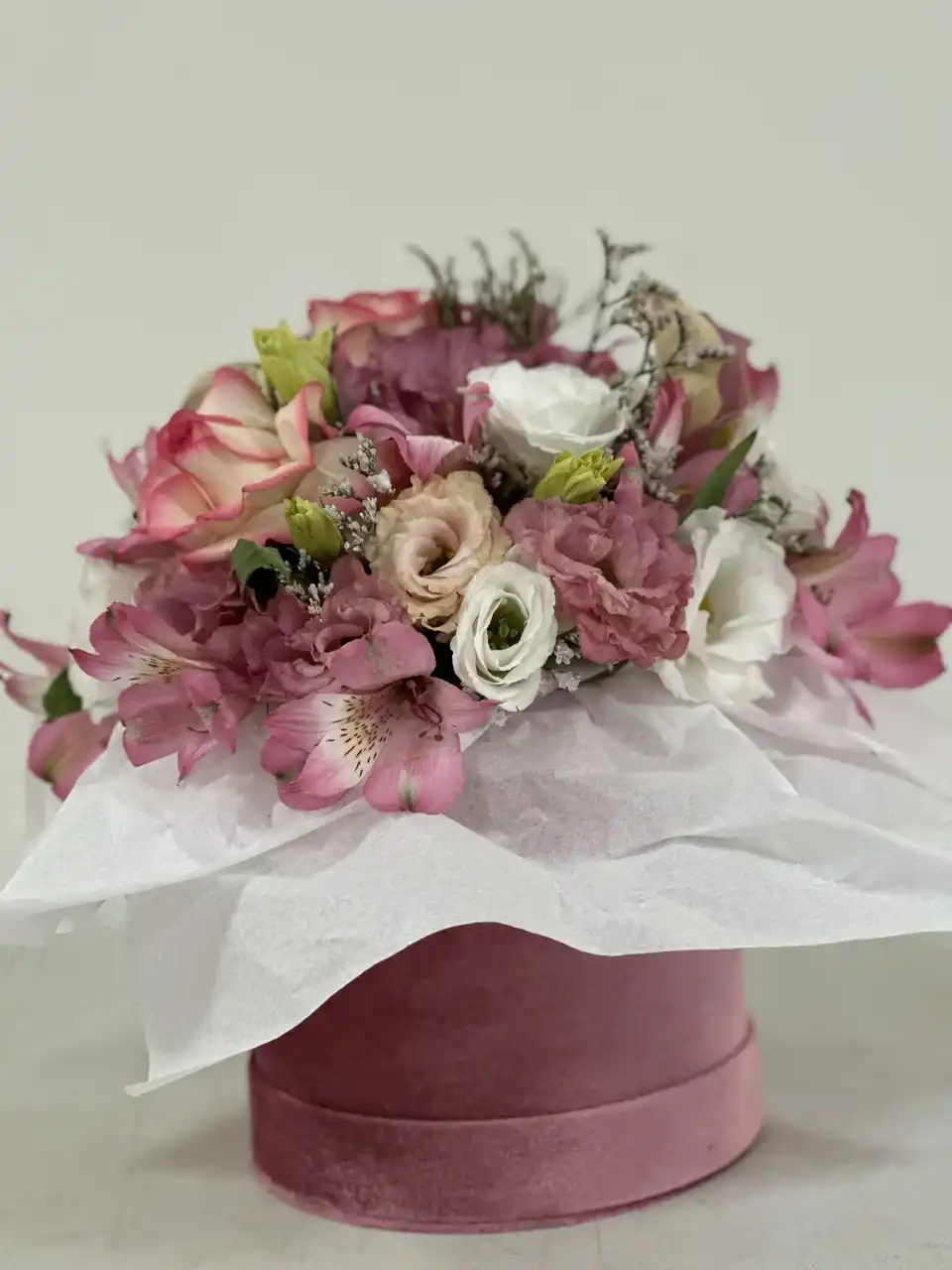 קופסת קטיפה ורודה