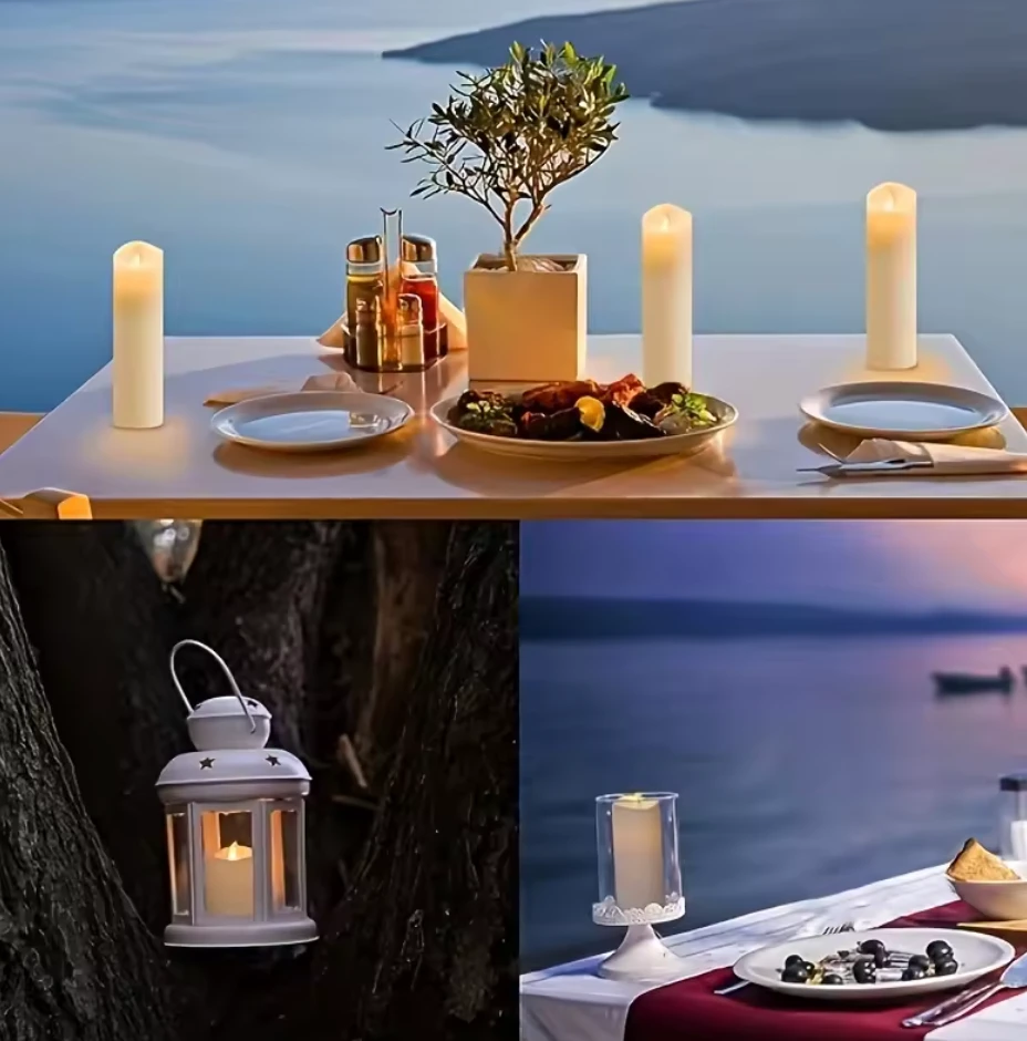 נרות LED עמידים במים עם שלט – אווירה קסומה בלחיצת כפתור