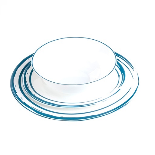 סט צלחות אופל 18 חלקים WAVE ל6 סועדים