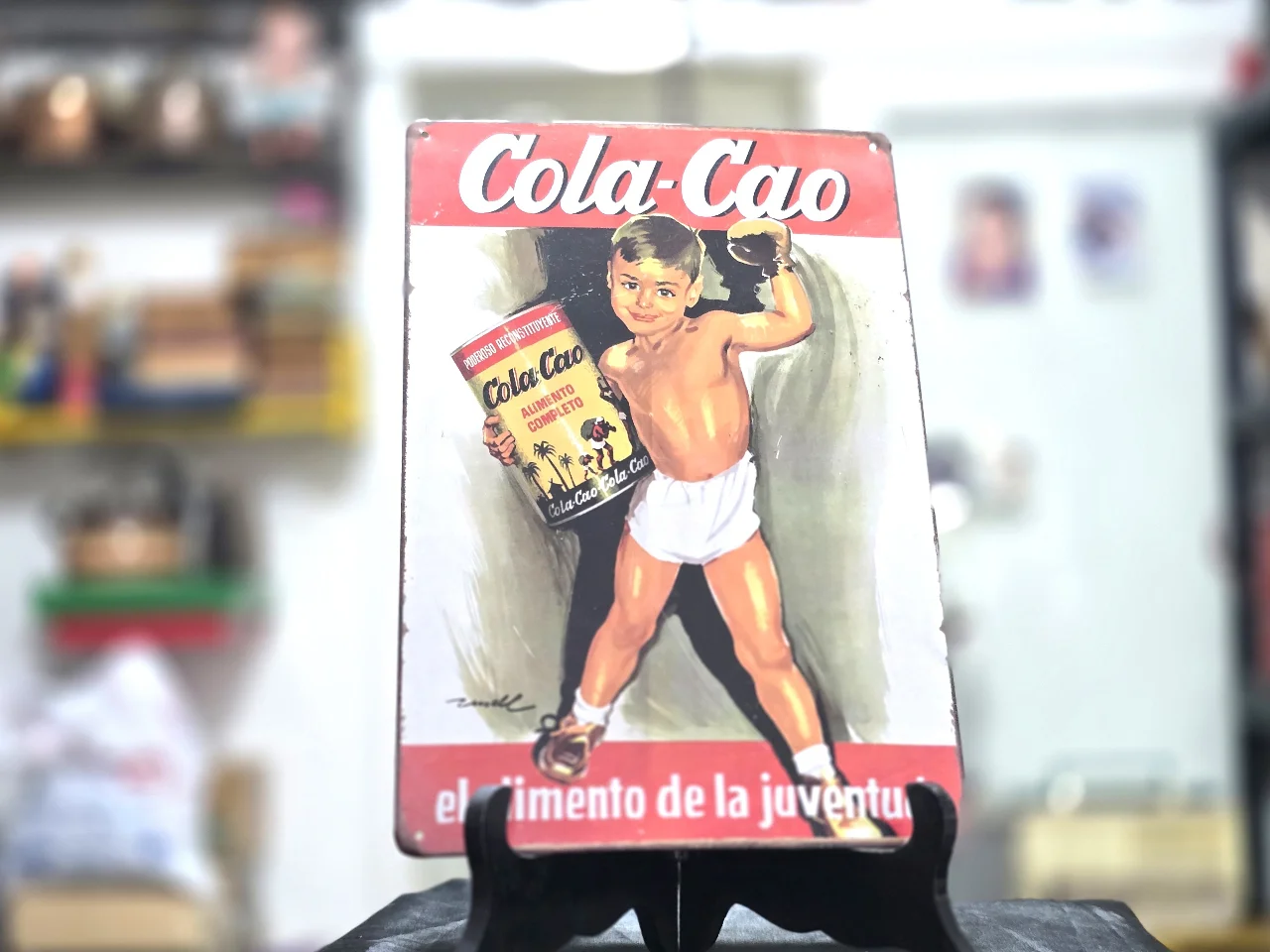 COLA CAO - שלט פרסומת עשוי פח  מידות: 	20 x 30 ס"מ