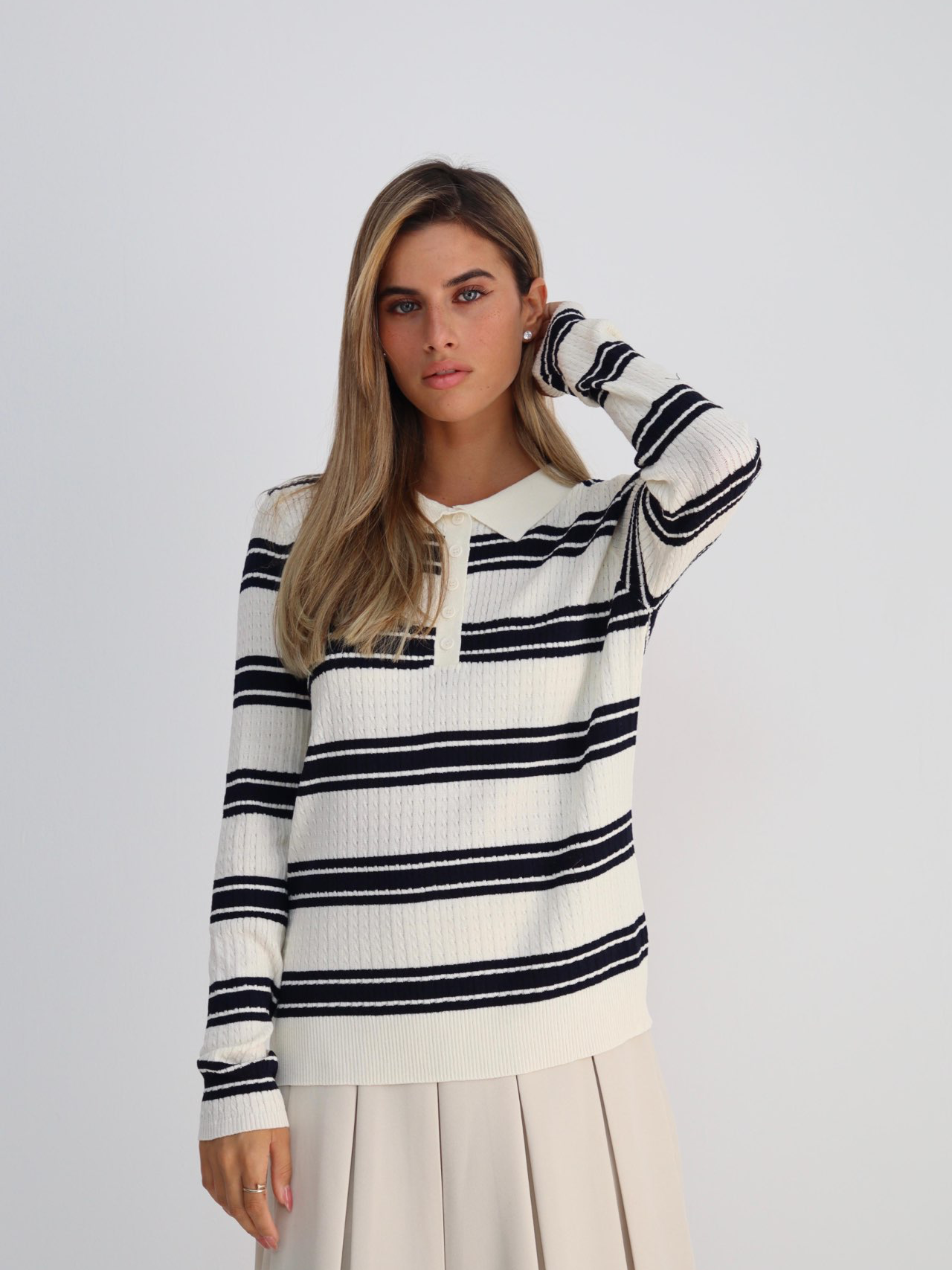 חולצת פולו פסים 