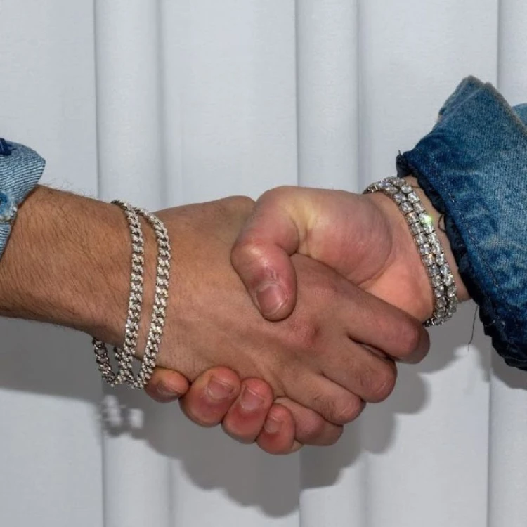 צמיד קובני משובץ זרקונים מכסף טהור 925- Yosef