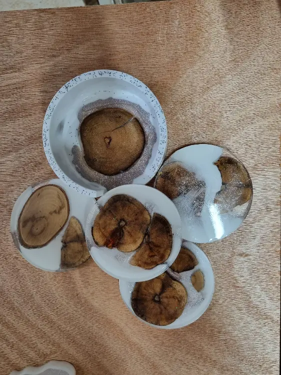 תחתית קפה - דגם עץ