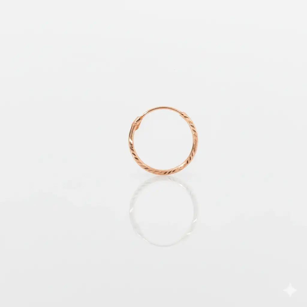 עגיל חישוק בודד זהב 14K