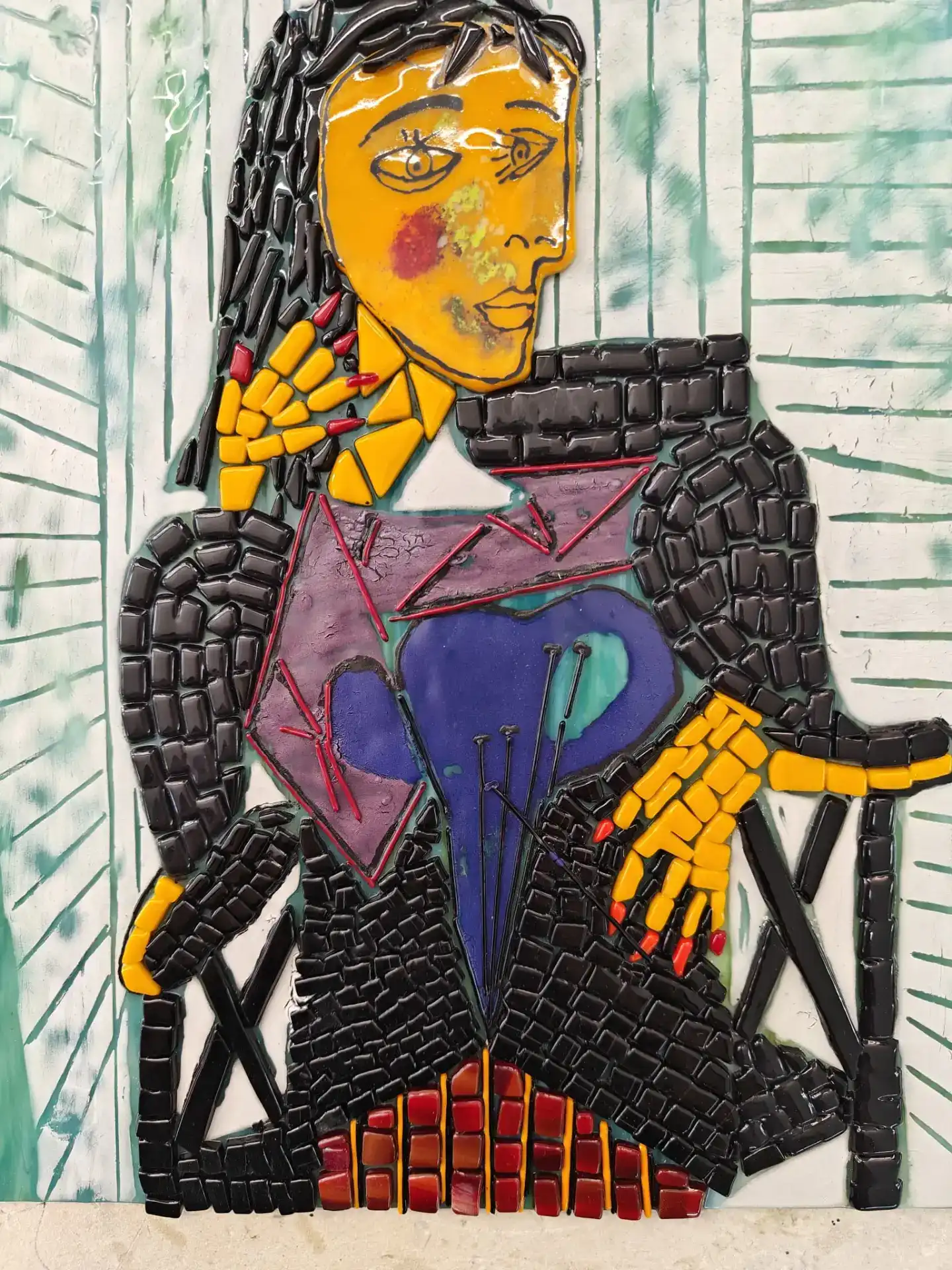 חוג לפסיפס זכוכית