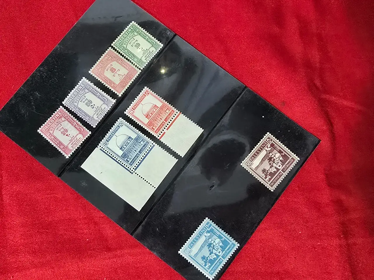 פלשתינה. 8 בולים חדשים (מנטה), ללא פגיעה במדבק (NH). המנדט הבריטי. בולי הכנסות. נא לשים לב בתמונות למצב הפריט !