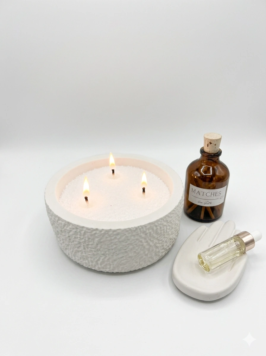 נר מרוקע עגול