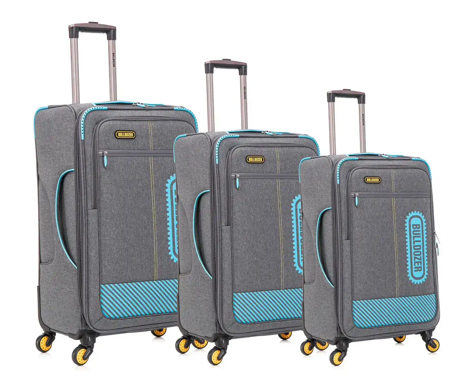 סט מזוודות 3 חלקים – פתרון נסיעה מושלם למשפחות וזוגות מבית BULLDOZER