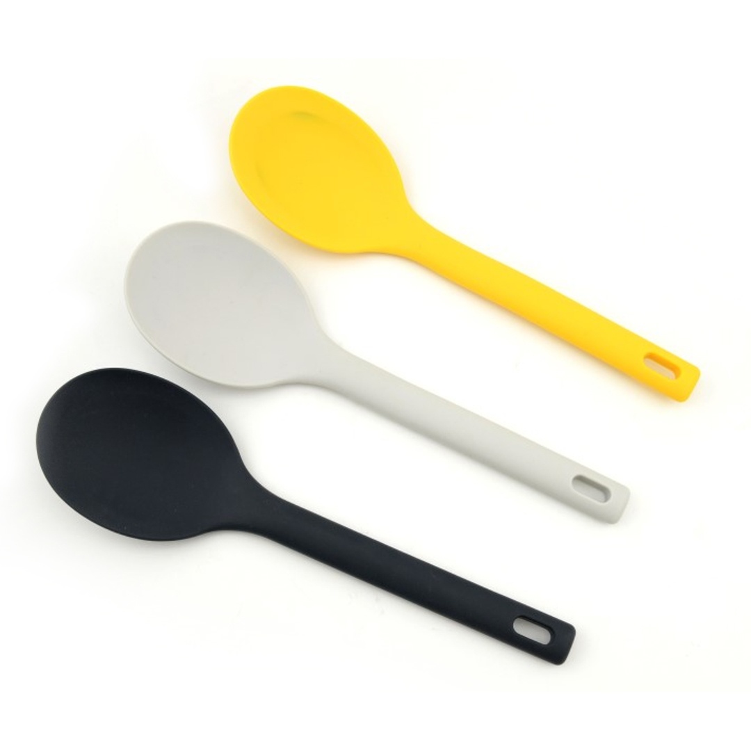 ‫כף אורז סיליקון בדיספליי (18) חלק‬‏ ‫צהוב/אפור/אפור בהיר סולתם‬‏