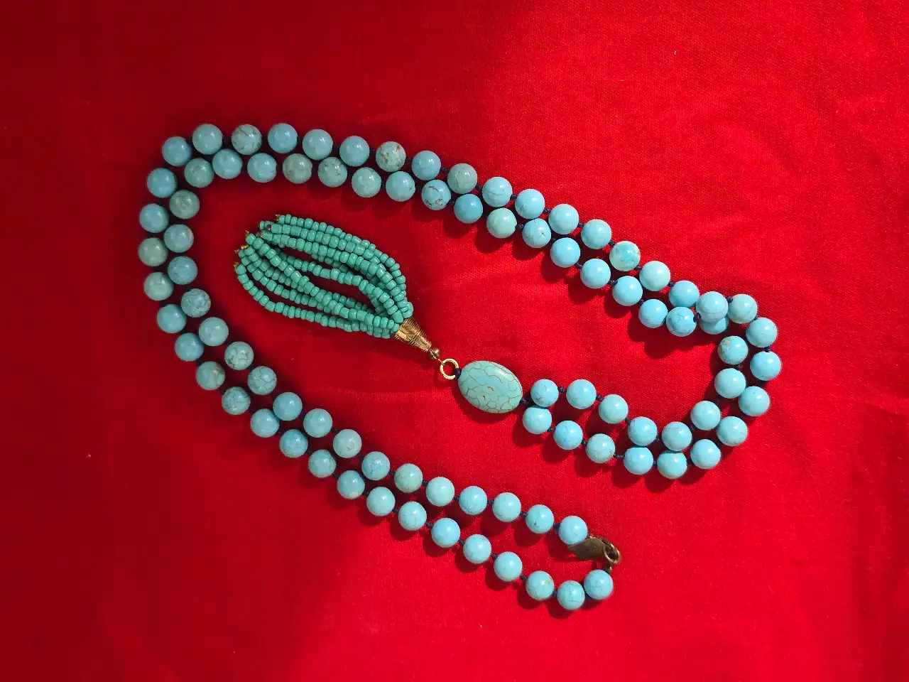 מחרוזת ארוכה 50 ס'מ עשויה מאבני תורכיז