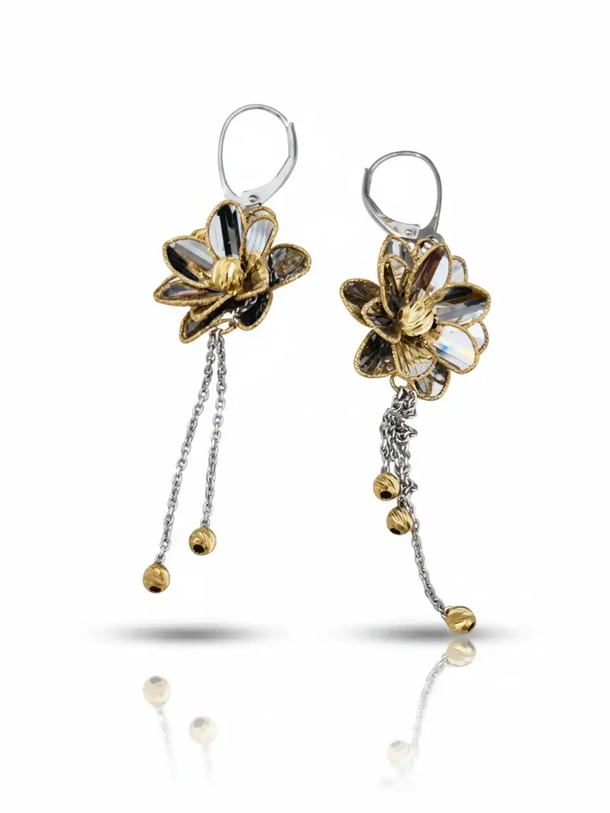 עגילי זהב 14K תוצרת איטליה