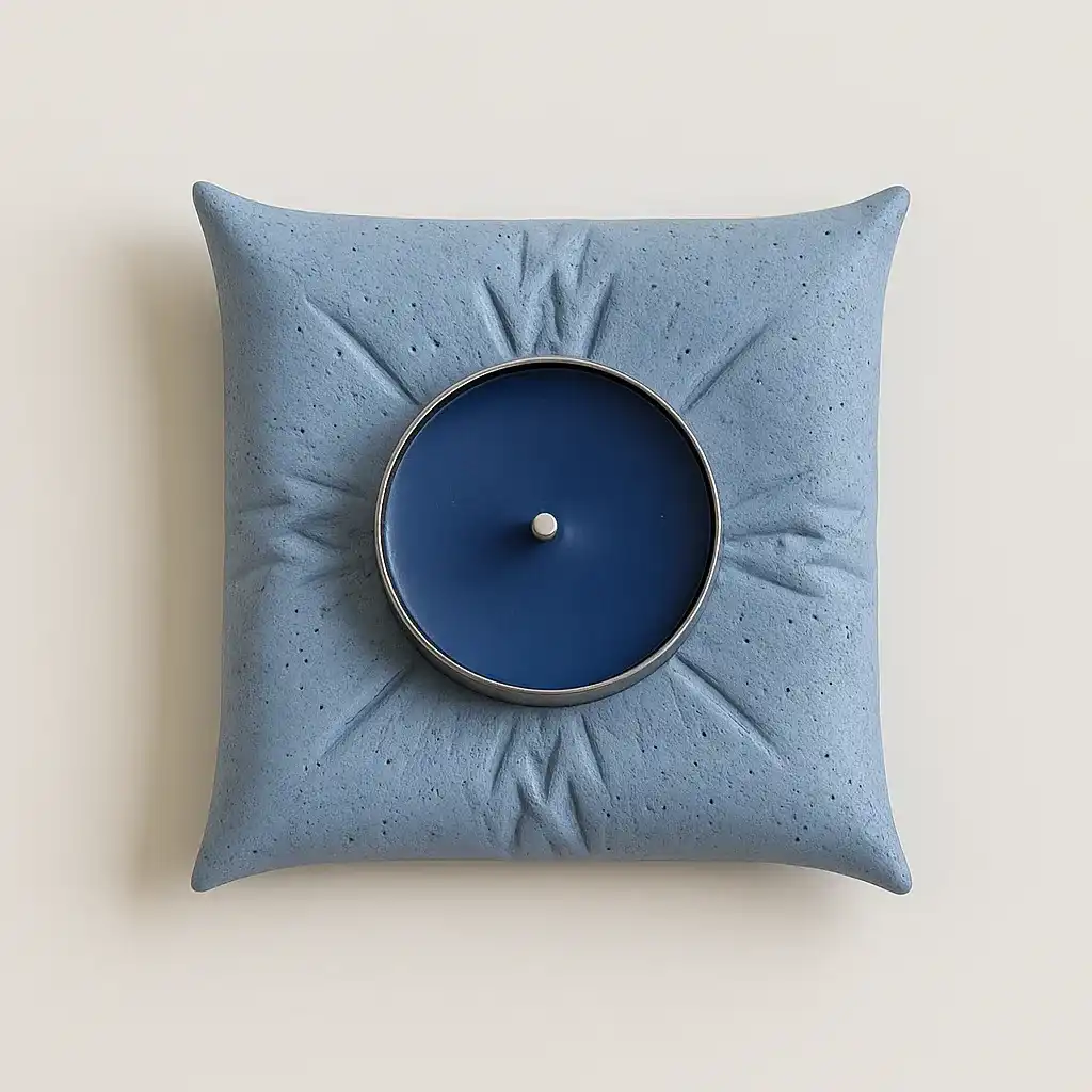 פמוט כרית בצבע תכלת