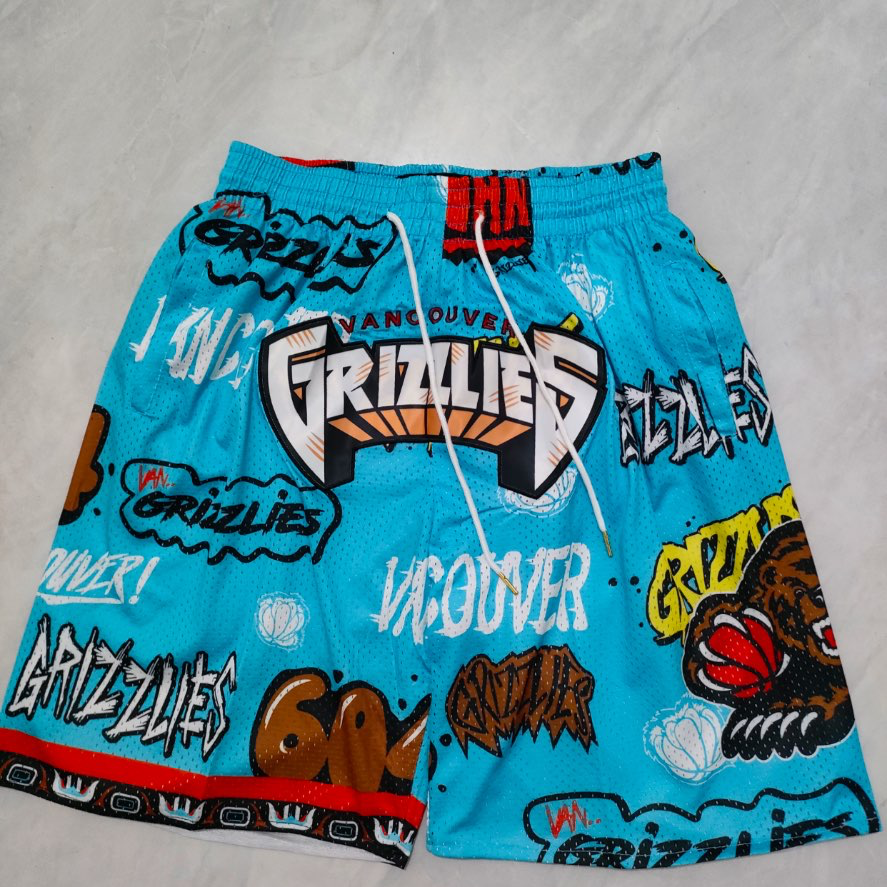 מכנס NBA - גריזליס גרפיטי תכלת