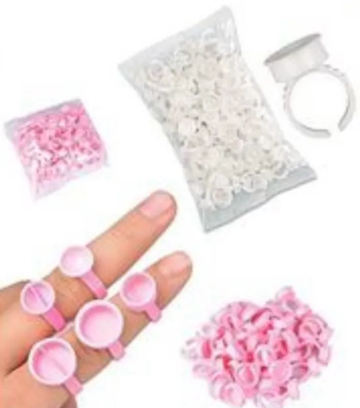 טבעת פלסטיק גמישה לאצבע חבילה של 100 יחידות