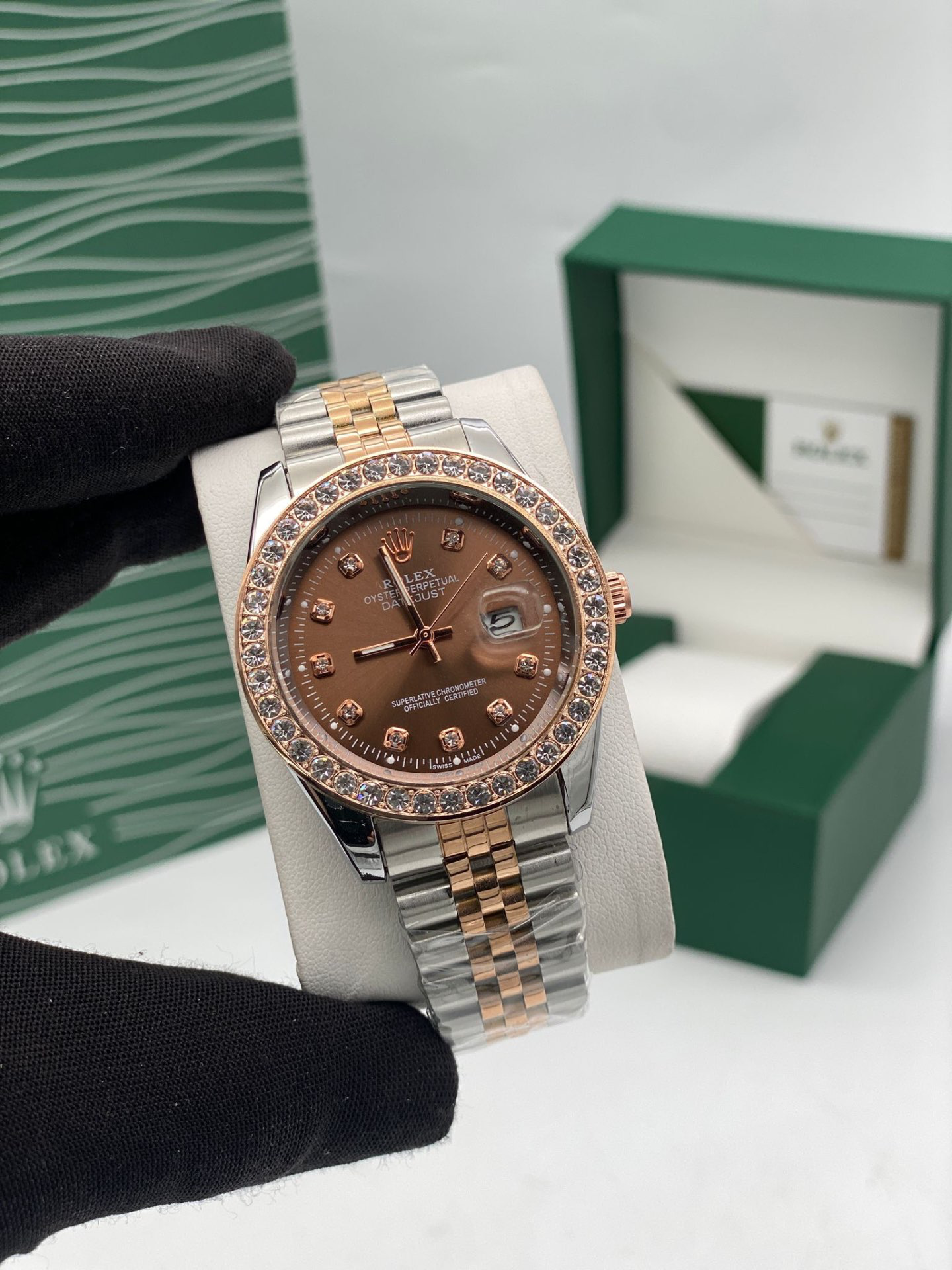 Rolex dayjust רוז גולד שוקולד