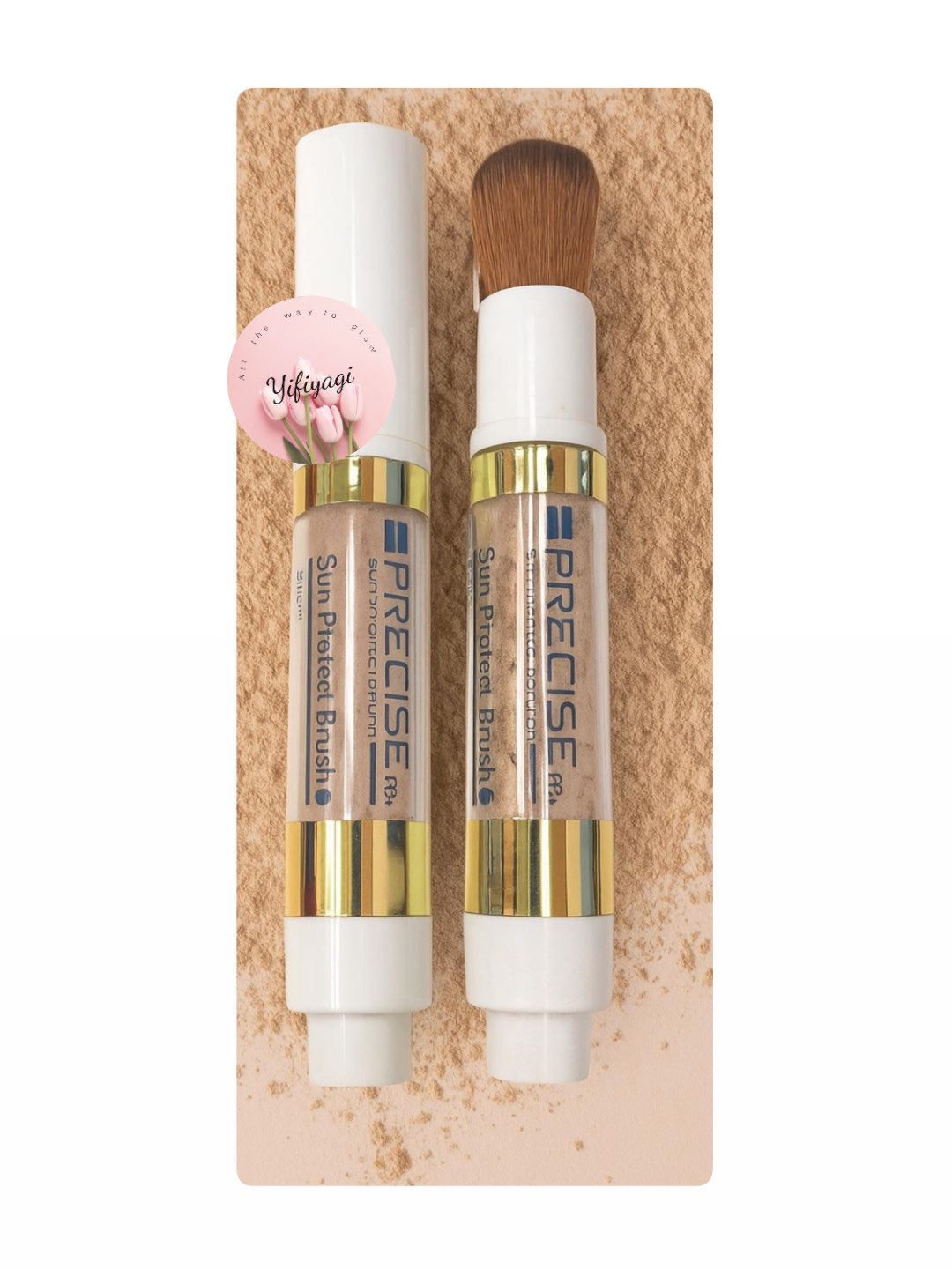 מברשת עם אבקה מינרלית להגנה מהשמש,  Precise Sun Protect Brush SPF 30