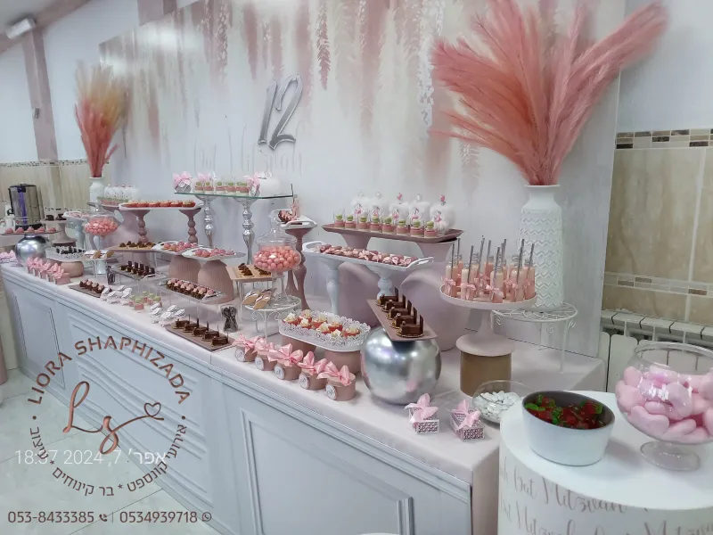 🤍🌷עיצוב בר בת-מצווה עדין ואלגנטי בגווני ורוד וכסף🌷🤍
