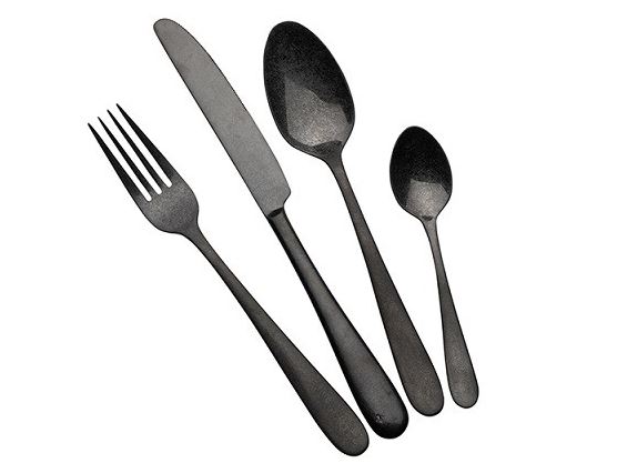 סט סכו"ם 24 חלקים שחור GALERY