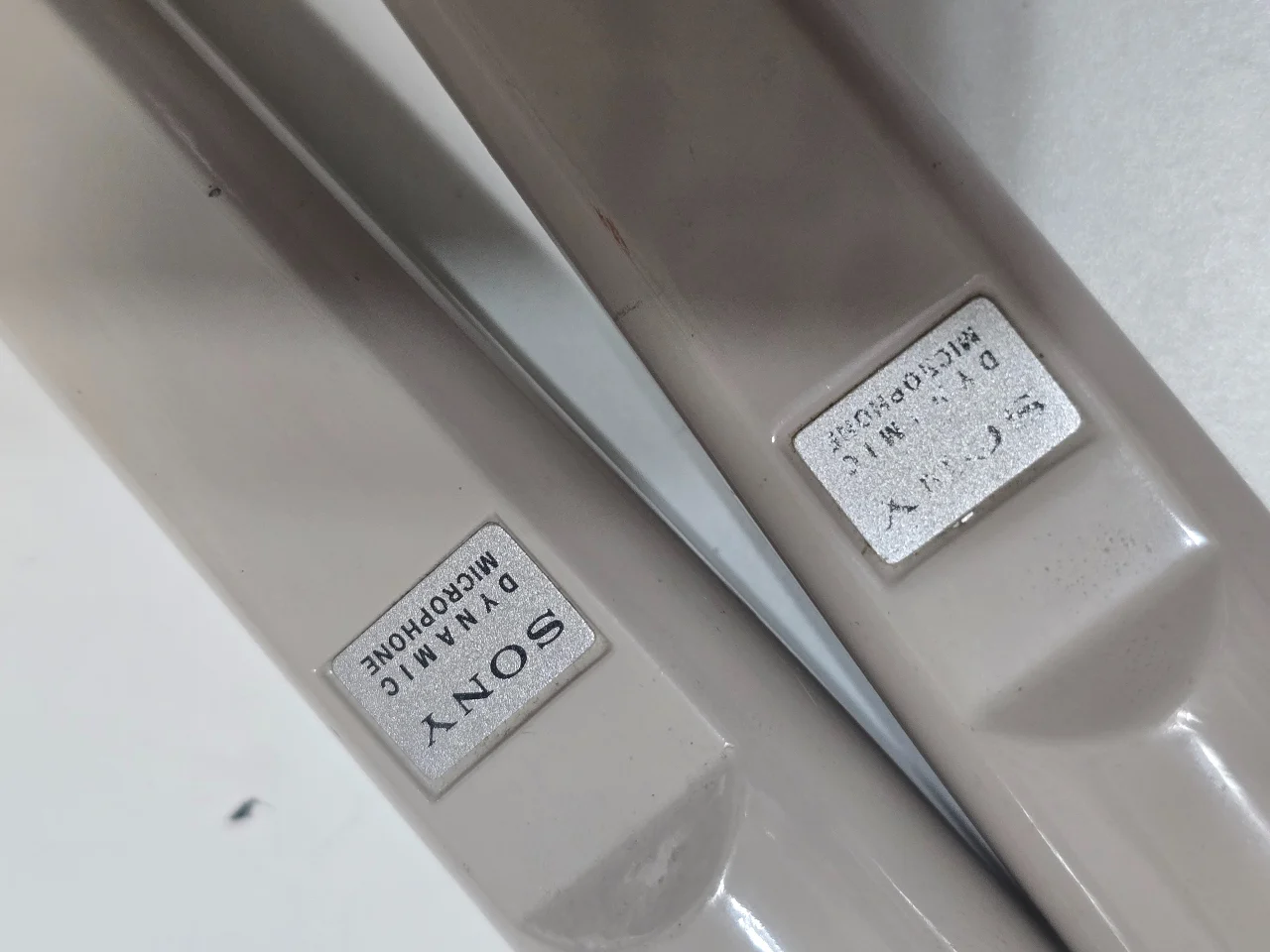 זוג מיקרופונים דינמיים וינט'ג מבית סוני שנות ה..60\70