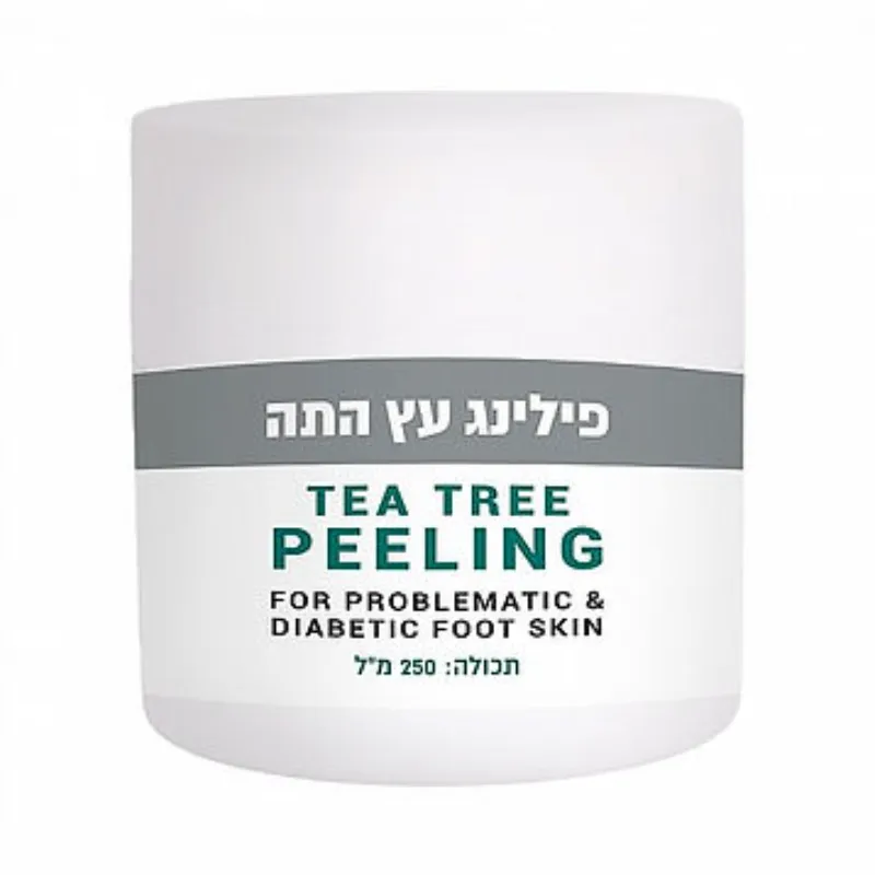 פילינג עץ התה לכף רגל סוכרתית ולציפורן חודרנית 250 מ"ל Пилинг для диабетической стопы и вросших ногтей
