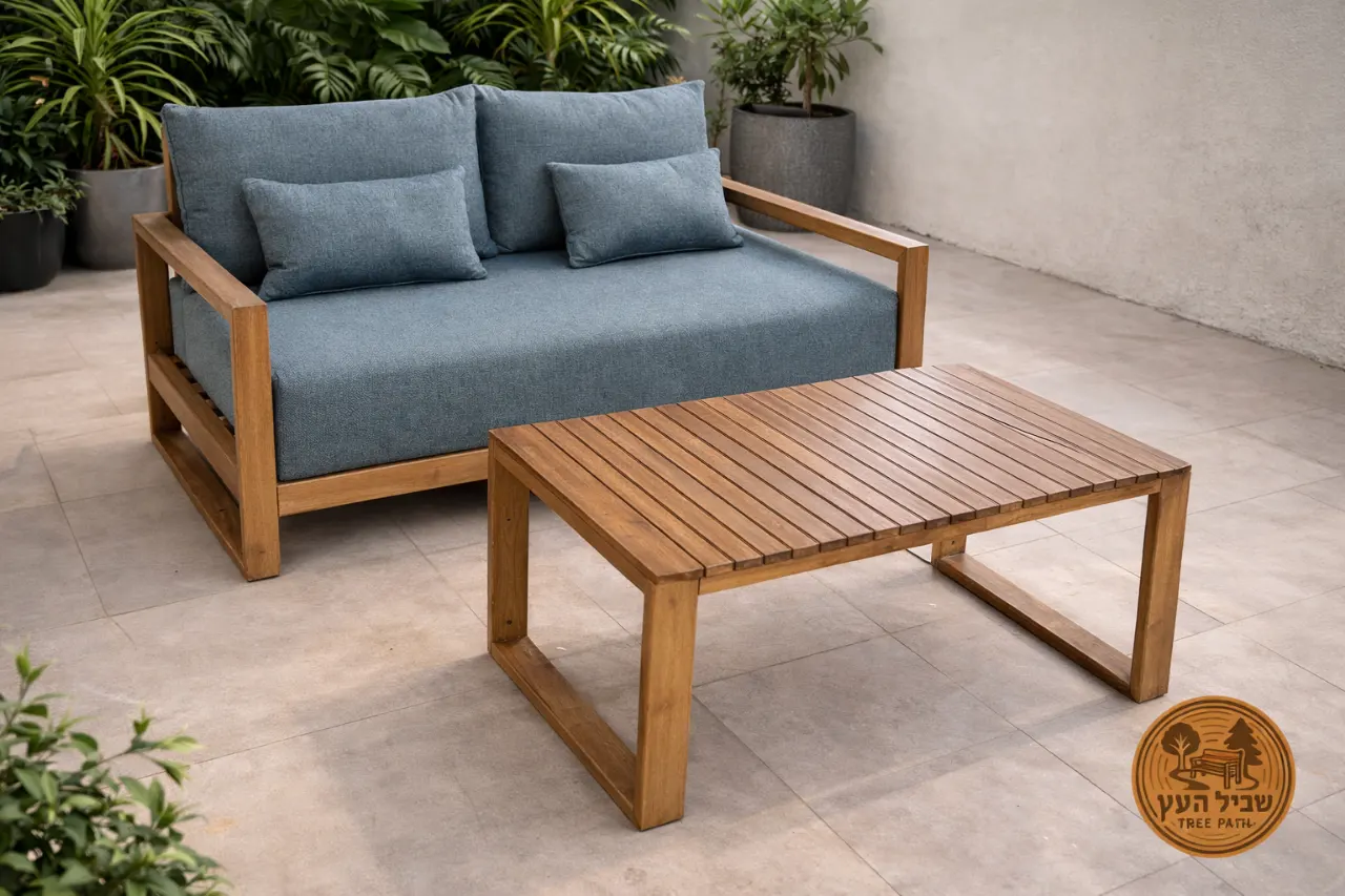 סט ספת רביצה (200X120)כולל שולחן תואם