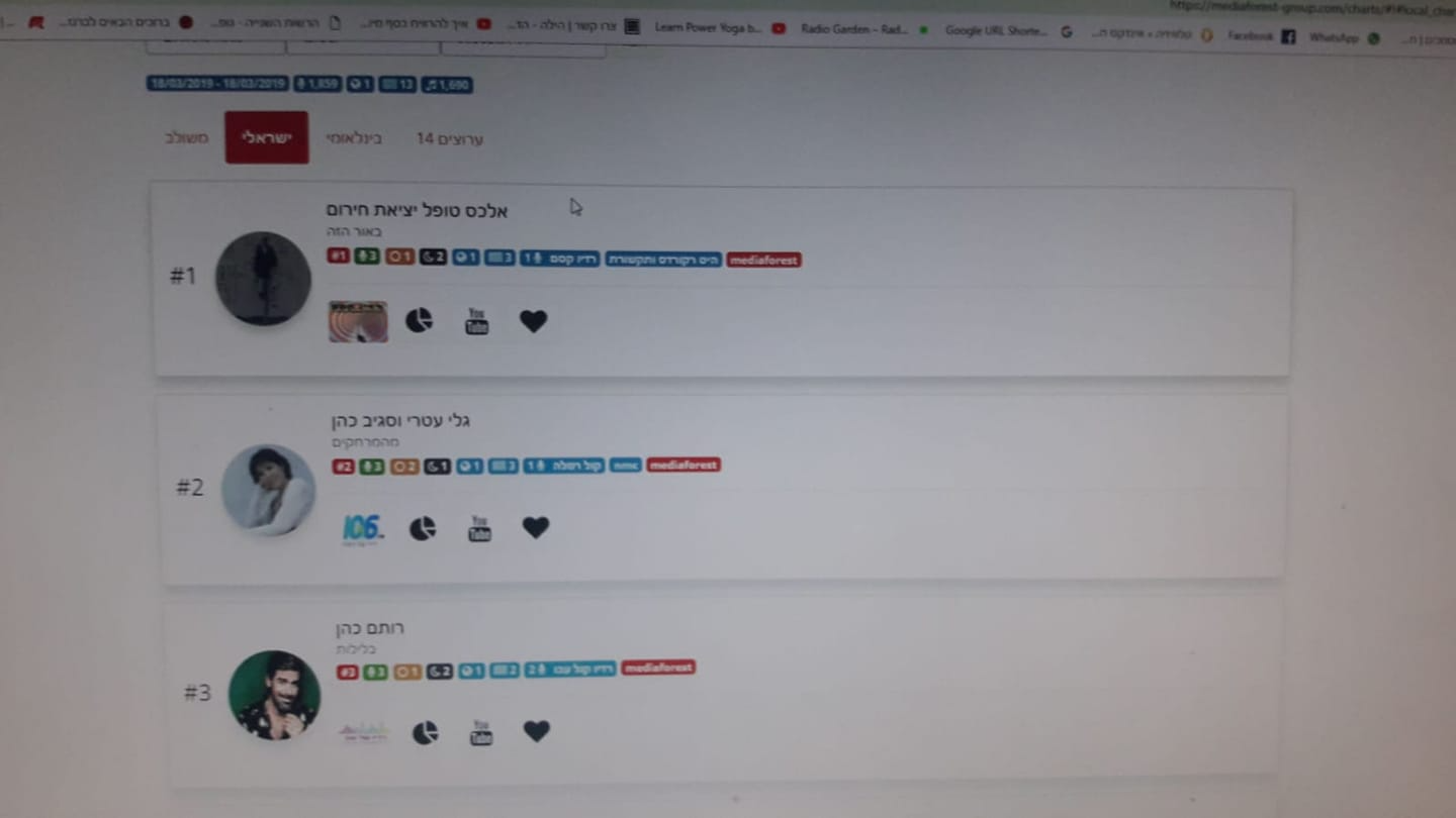 Alex Topel - #1 on Media Forest airplays chart