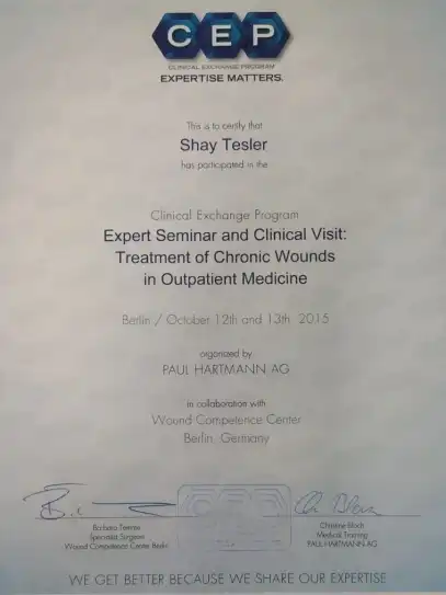  סמינר מקצועי - פצעים כרונים גרמניה.