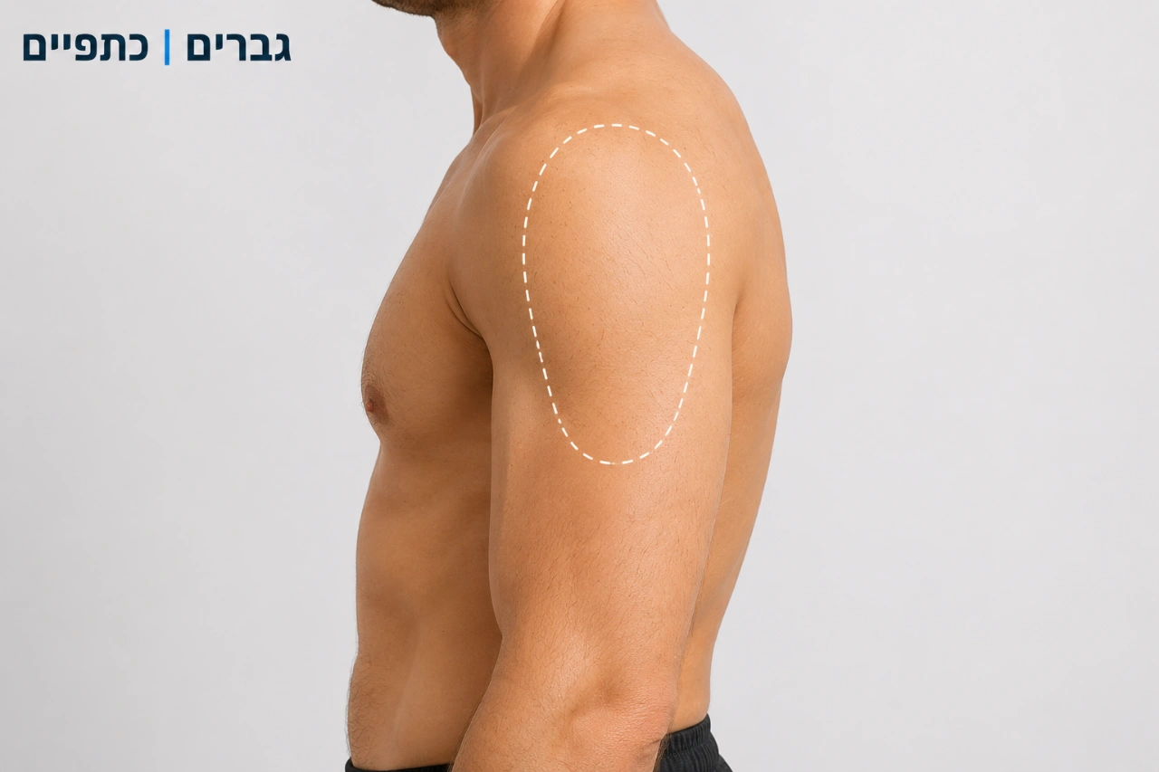 הסרת שיער כתפיים 10 טיפולים