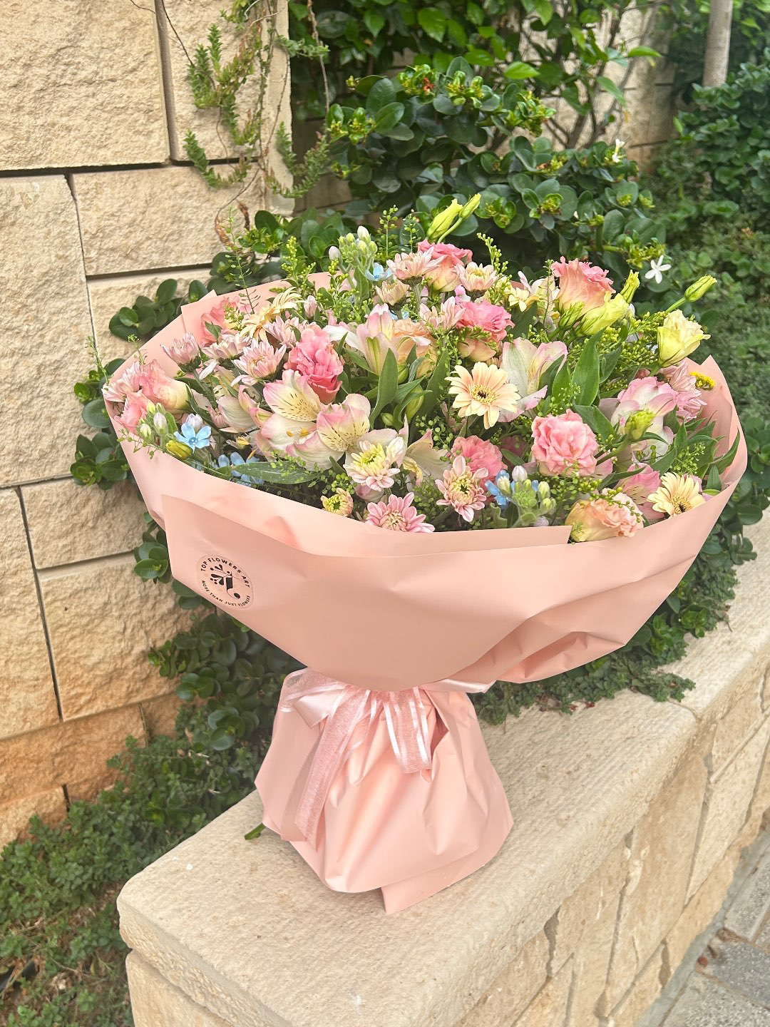 זר ורוד פסטלי 350₪