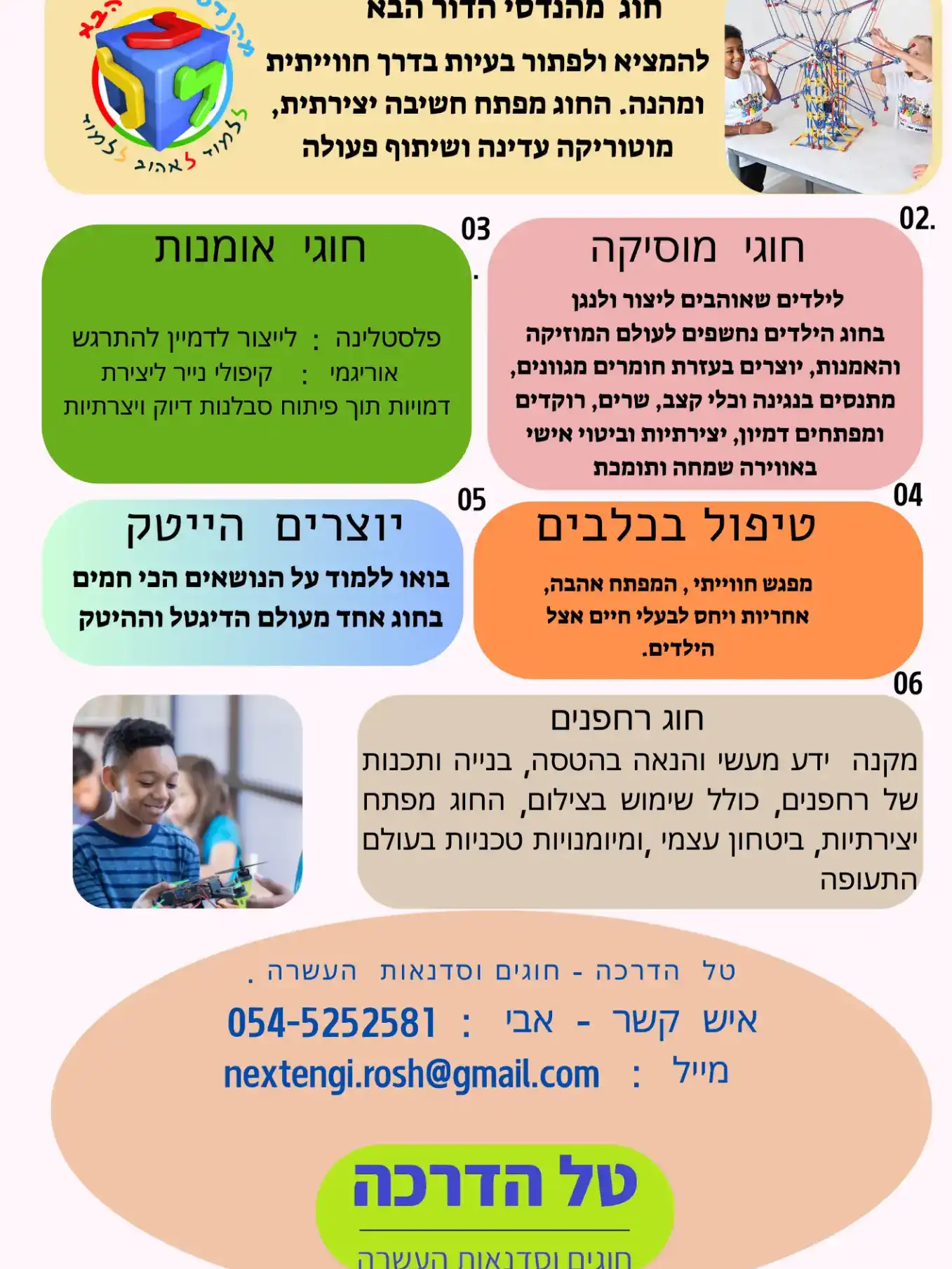 פירוט חוגים