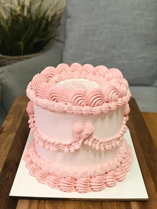 💝עוגת וינטג' ורודה💝