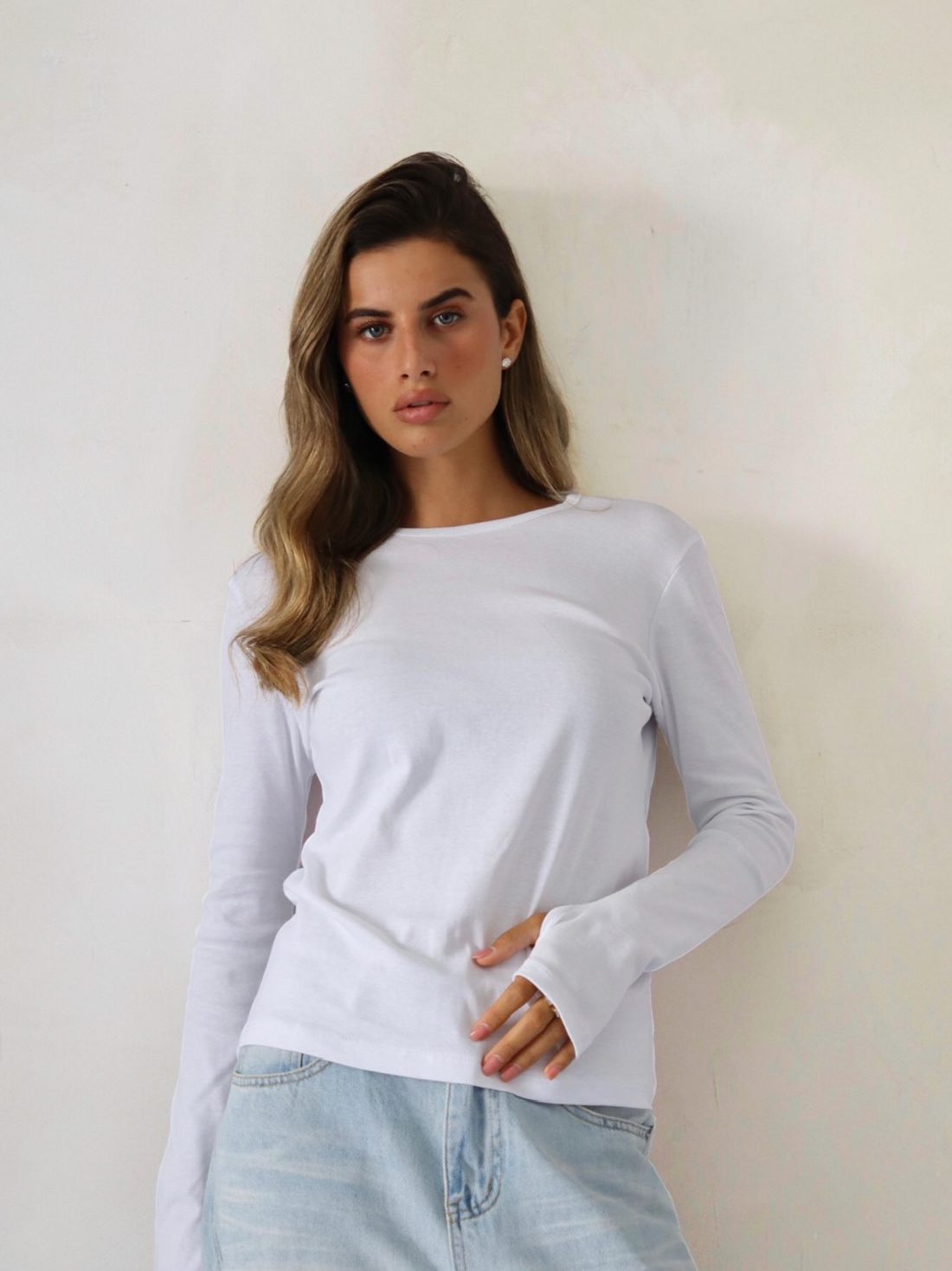 טי שרט ריב כפפה דק