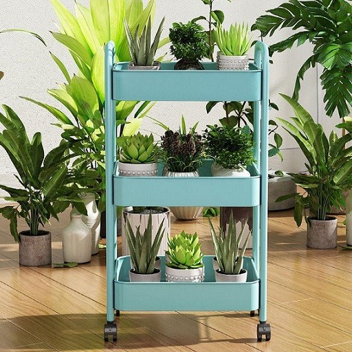 עגלת שירות 3 קומות עם גלגלים