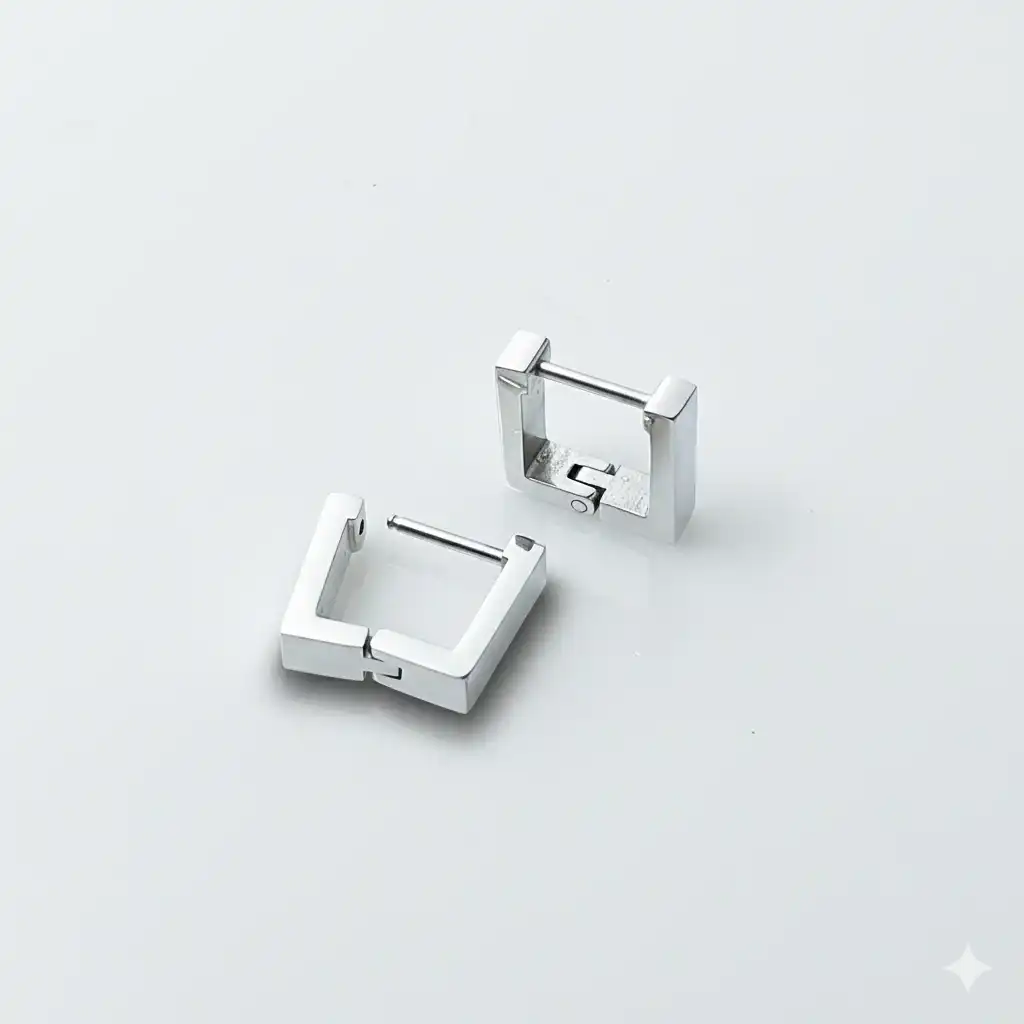 עגילים לגבר מתכת רפואי סטניסטיל