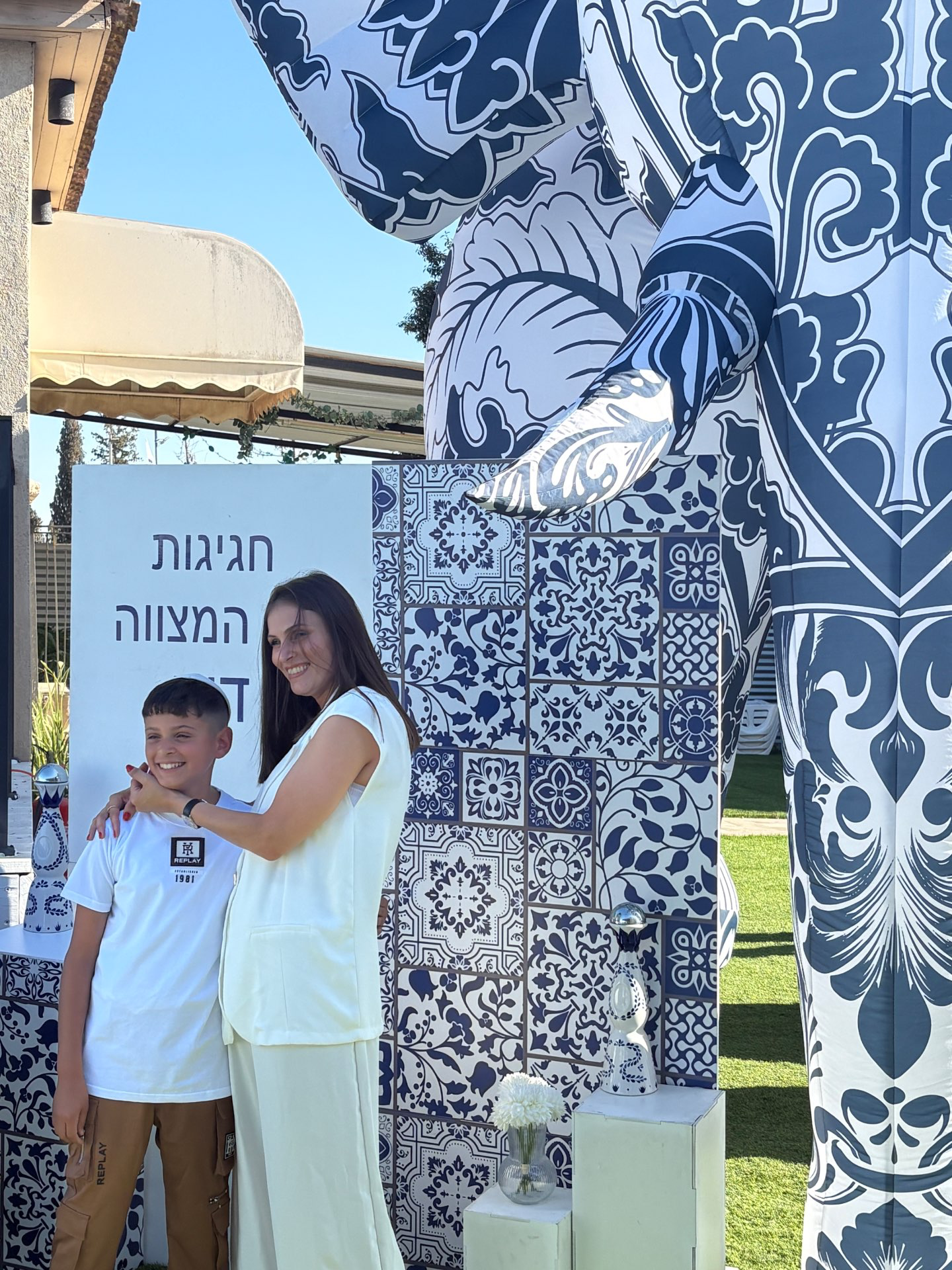 קיר צילום בסגנון יווני