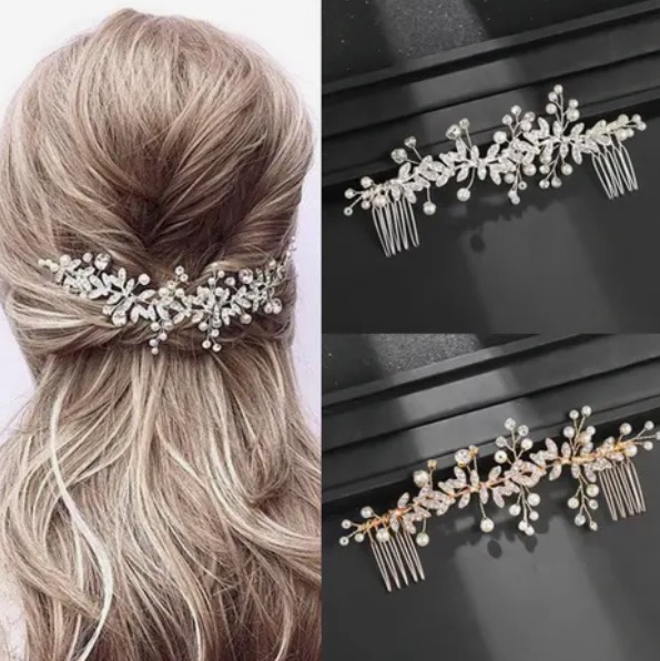 סיכת מסרק שיער לכלה