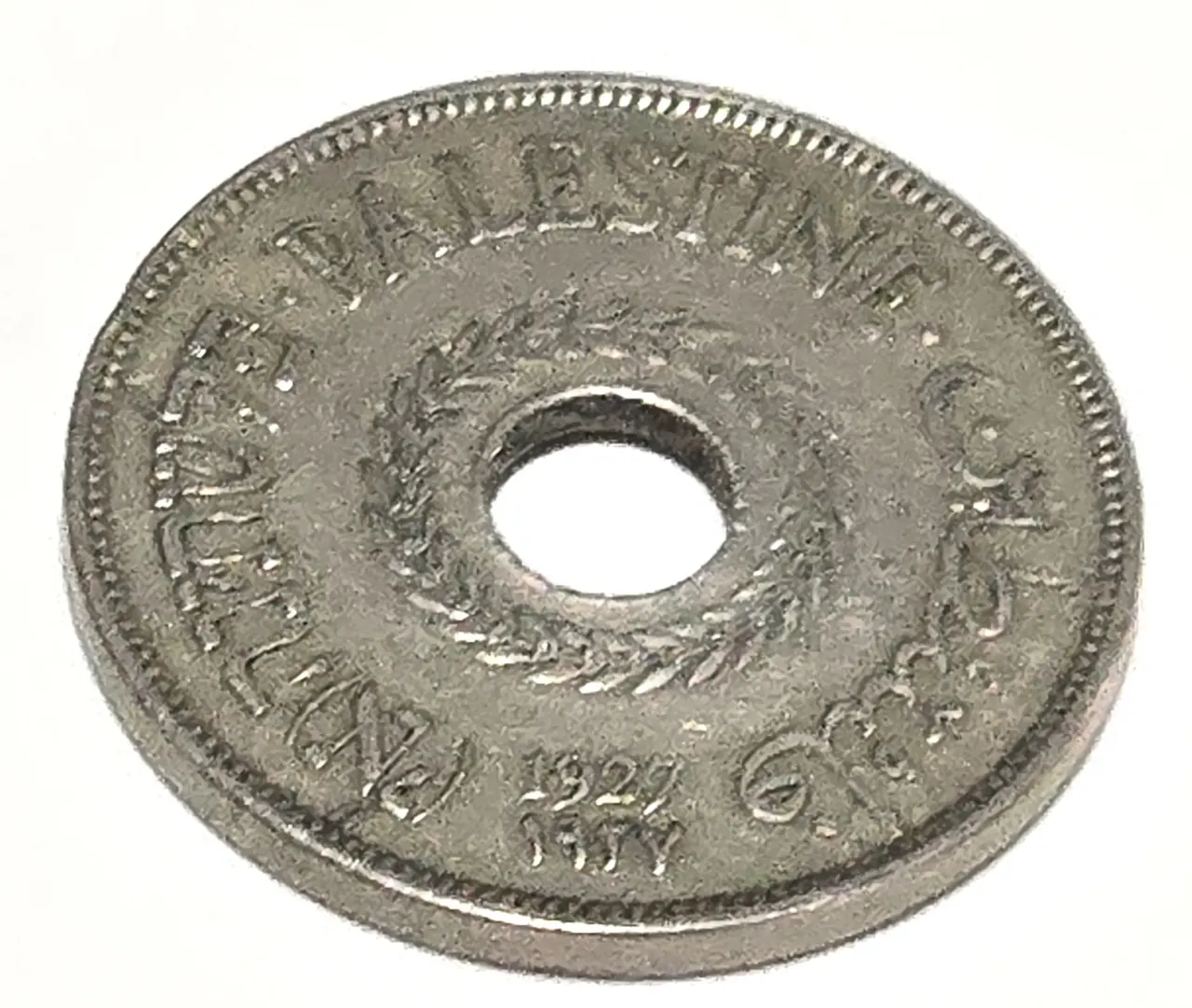 תאור הפריט: Palestine 20 Mils 1927 КМ-5, Copper-Nickel; 11.30g, Mintage 1,500,000; VF