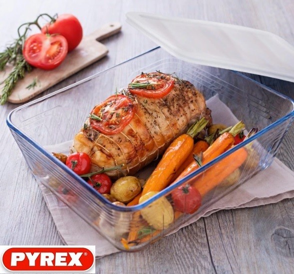 קופסת אחסון מזכוכית עם מכסה 1.5 ליטר פיירקס