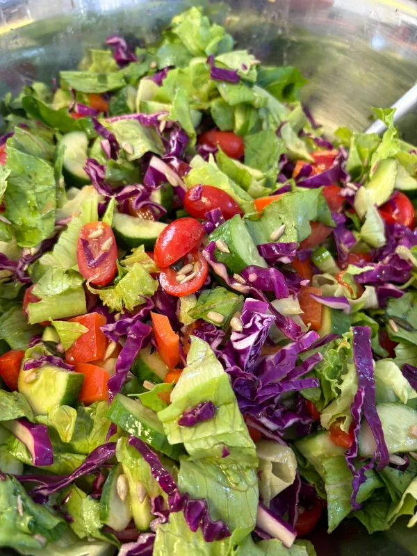 Add the cabbage salad