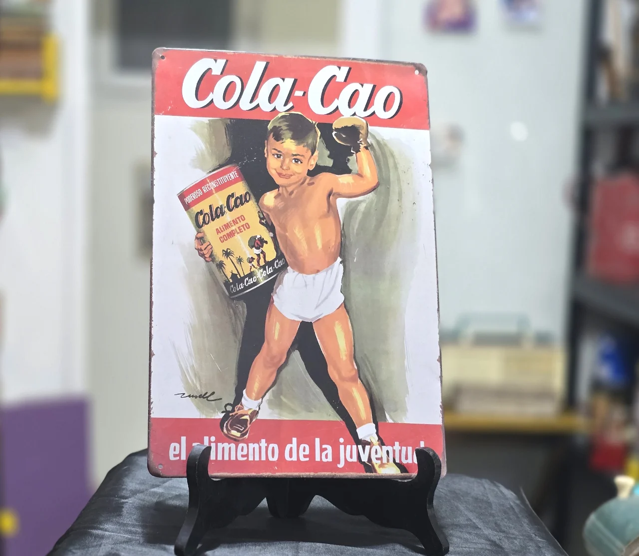 COLA CAO - שלט פרסומת עשוי פח  מידות: 	20 x 30 ס"מ