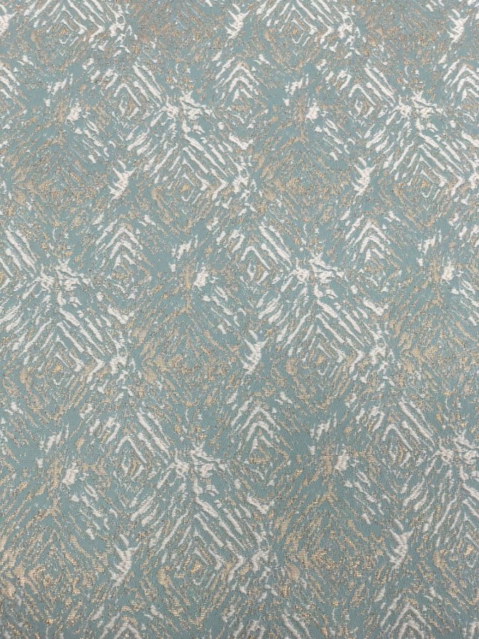 ז׳קארד דגם גיאומטרי צבע טורקיז