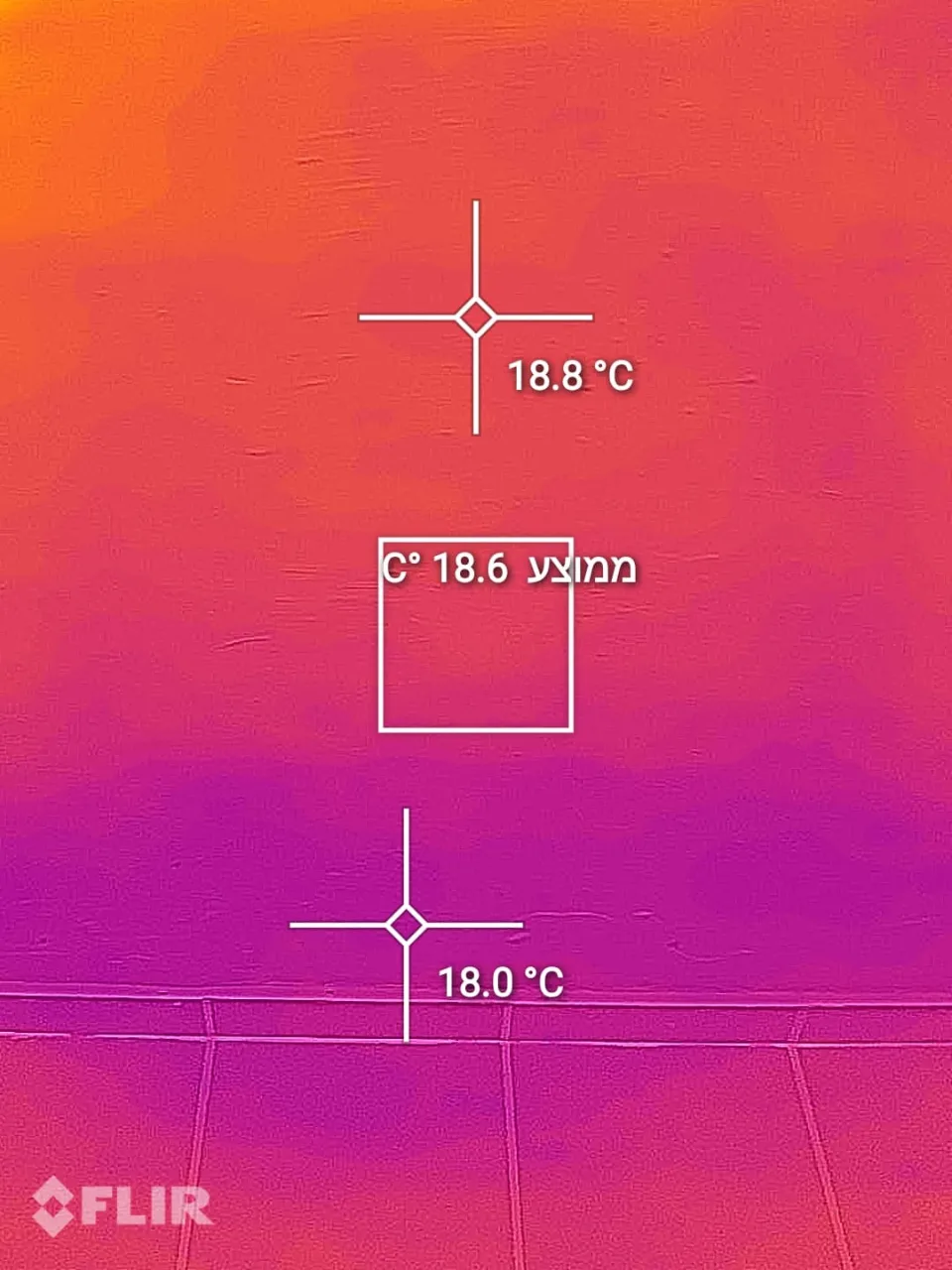 זיהוי הפרשי טמפ בעזרת מצלמה טרמית