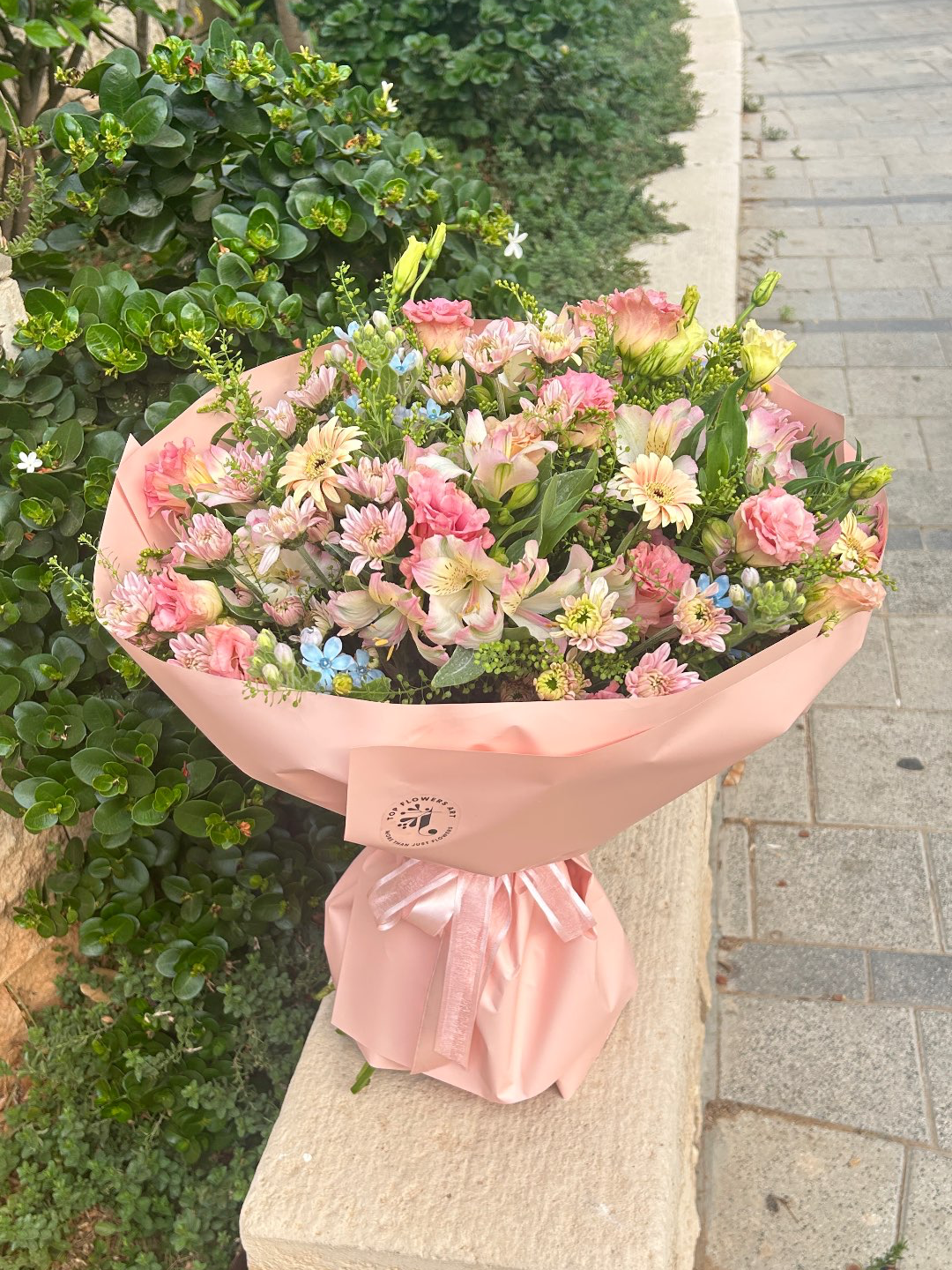 זר ורוד פסטלי 350₪