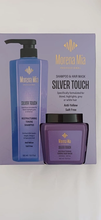 מסיכה ושמפו ללא מלחים לאחר החלקה - לשיער בלונדיני