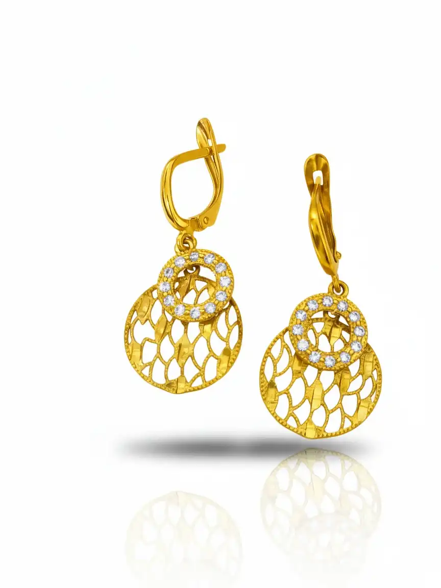 עגילי זהב 14K תוצרת איטליה