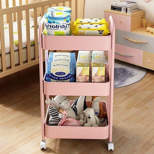 עגלת שירות 3 קומות עם גלגלים